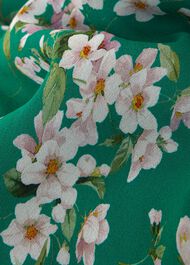 Rosabelle Silk Floral Dress, Green Multi, hi-res