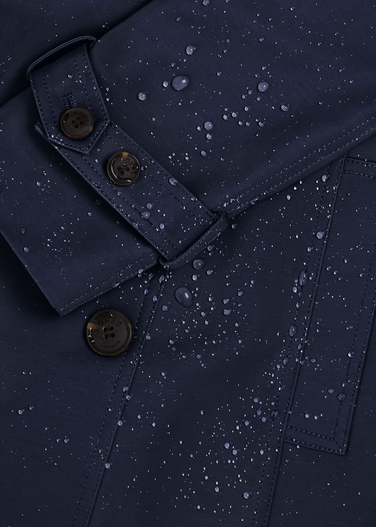 Petite Saskia Trench, Navy, hi-res