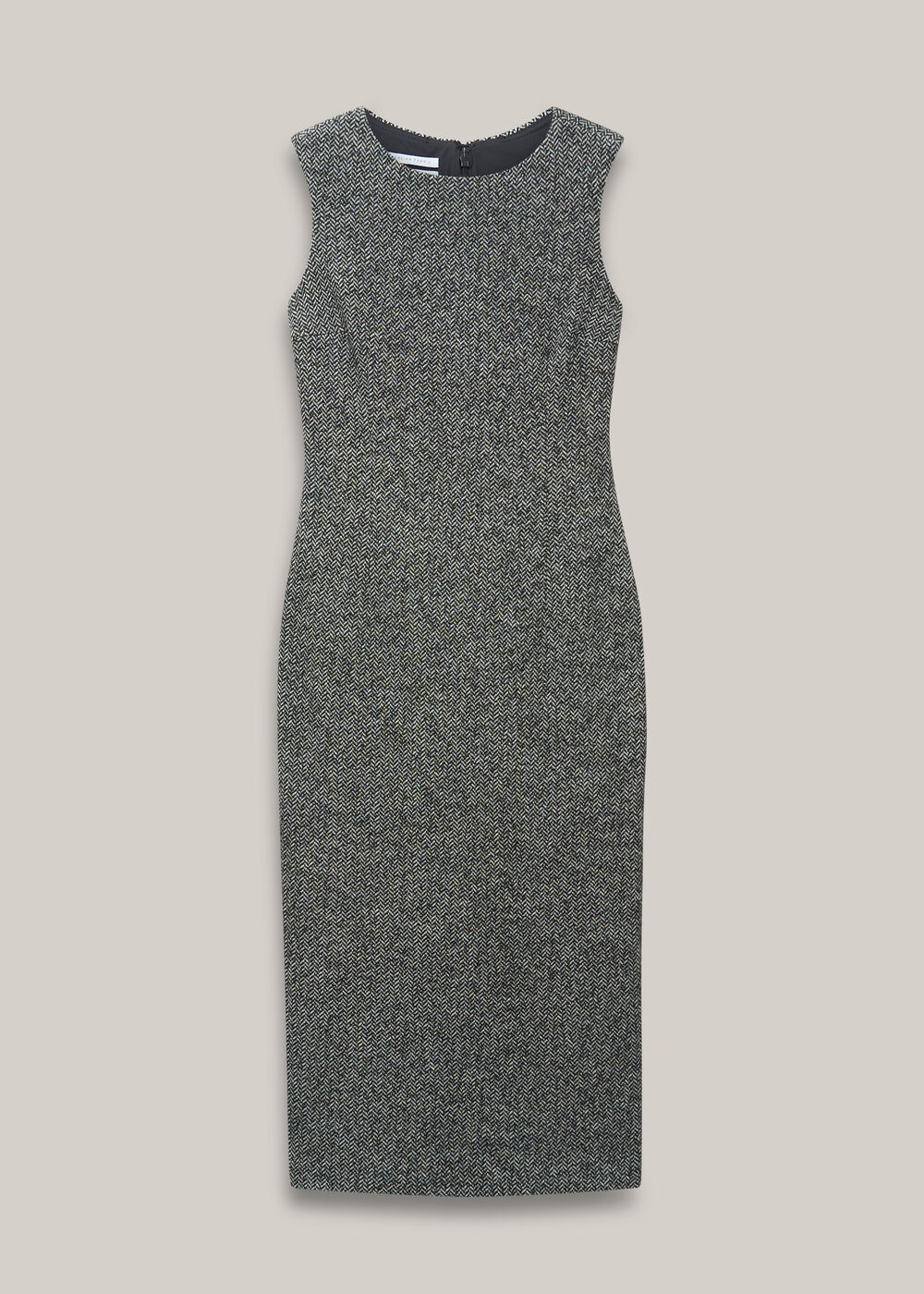 Marlyn Wool Jersey Dress, Black White, hi-res