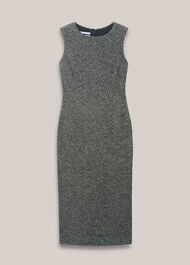 Marlyn Wool Jersey Dress, Black White, hi-res