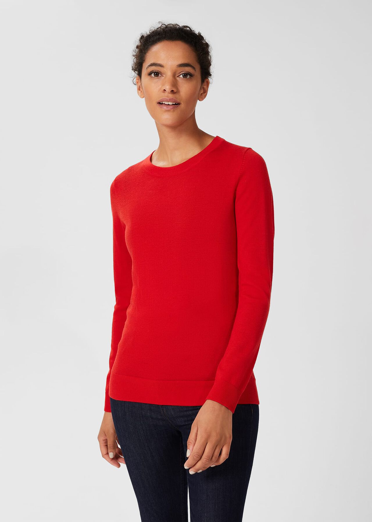 Penny Merino Wool Sweater, Crimson Red, hi-res