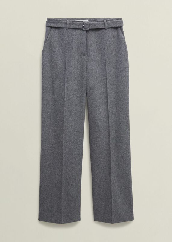 Elsie Wool Blend Wide Trousers