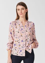 Sutton Floral Blouse , Pink Multi, hi-res