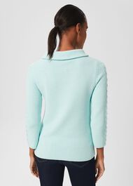 Camilla Cotton Jumper, Clearwater Blue, hi-res