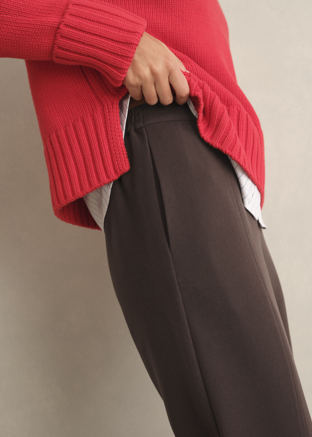 Marina Trousers, Deep Brown, hi-res