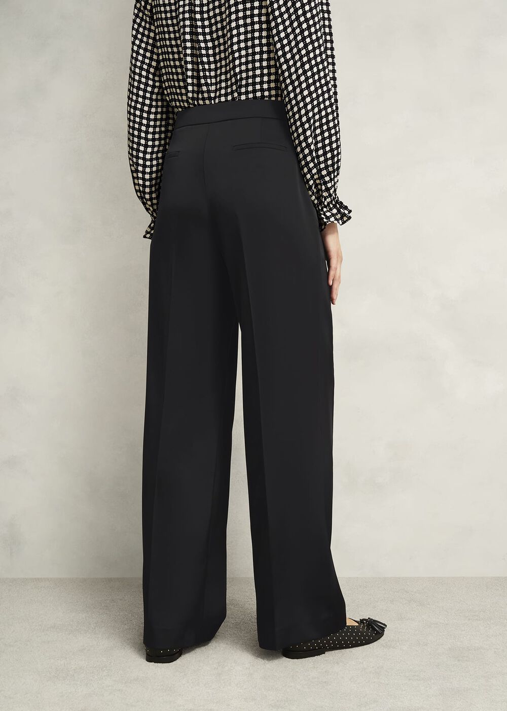Howley Wide Trousers, Black, hi-res