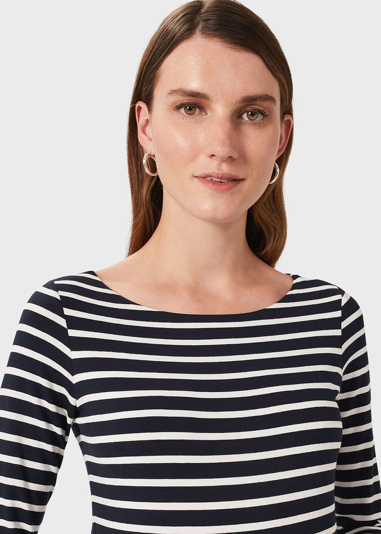 Sonya Striped Top, Navy Ivory, hi-res