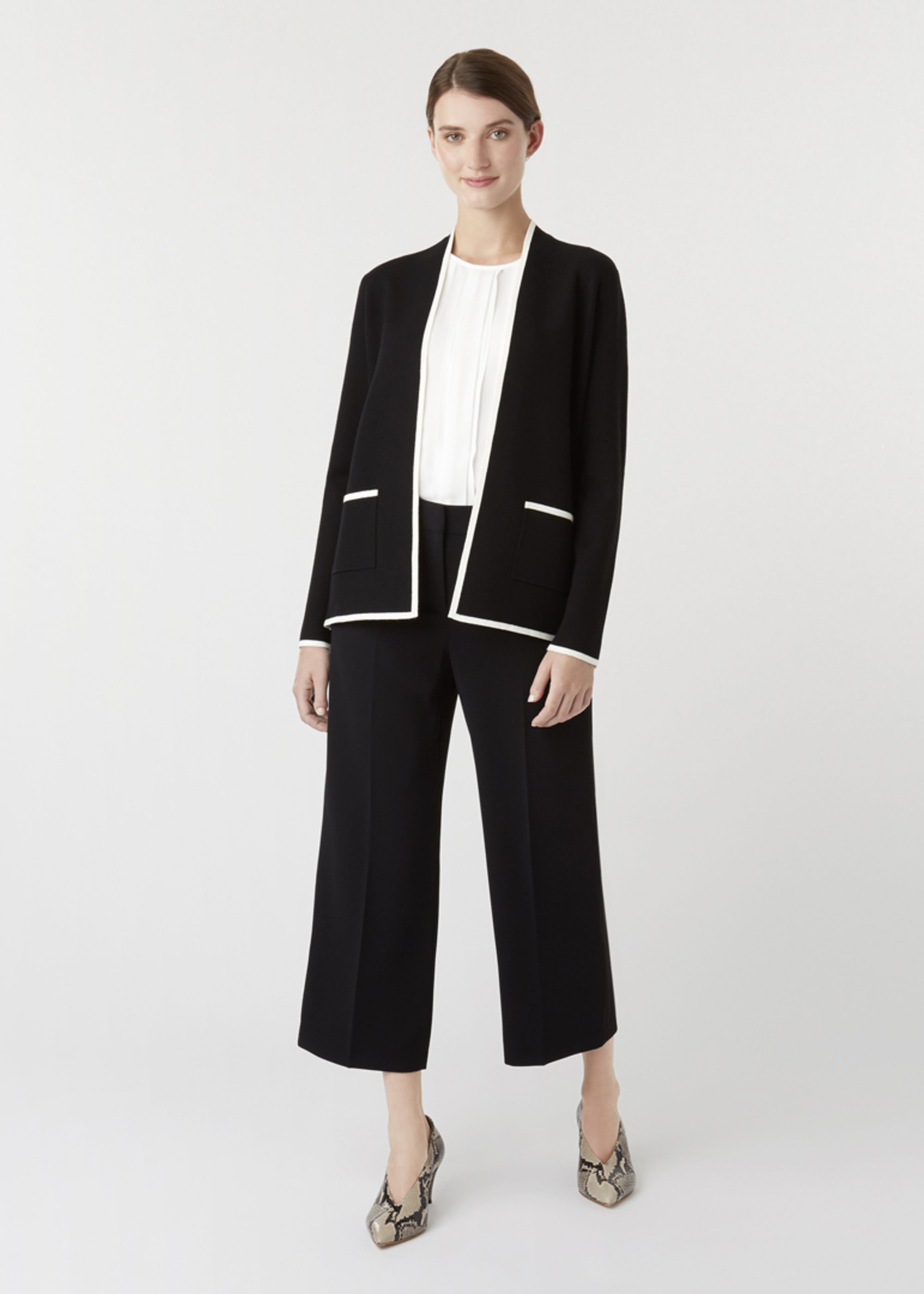 black knitted jacket