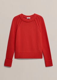 Sukey Cotton Jumper, Pepper Red, hi-res