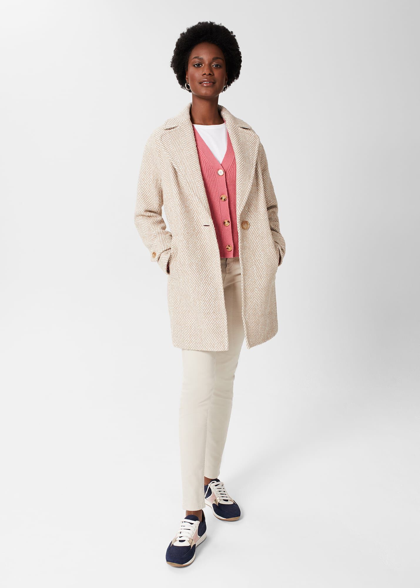 Hobbs cream top coat