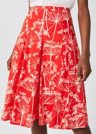 Melina Skirt, Coral Red Ivory, hi-res