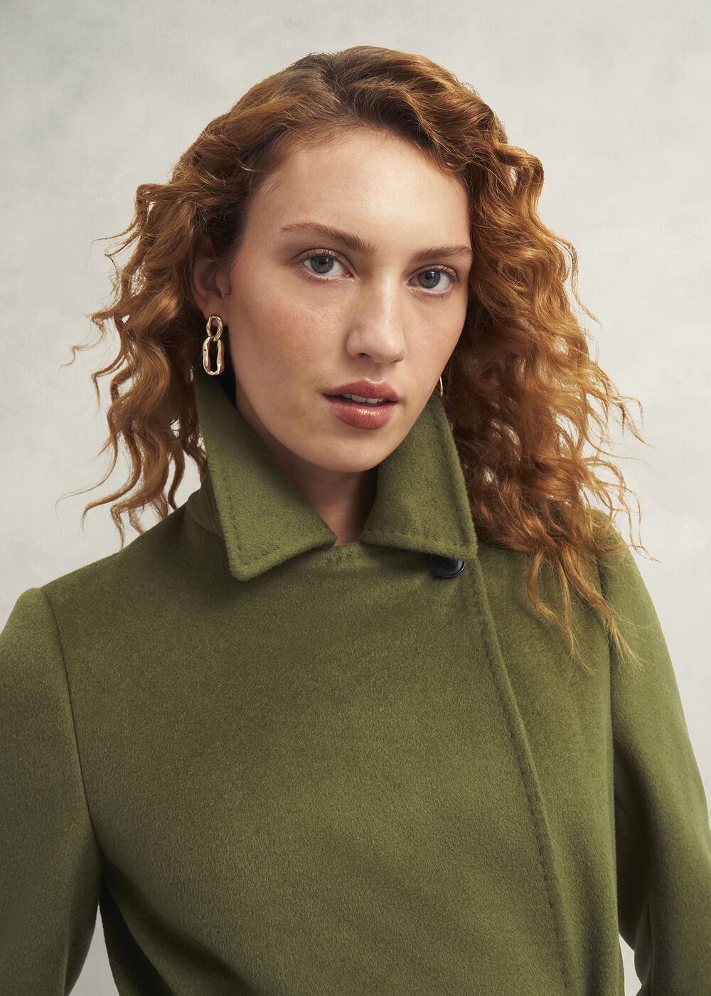 Petite Livia Wool Coat, Kelp Green, hi-res