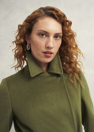 Petite Livia Wool Coat, Kelp Green, hi-res