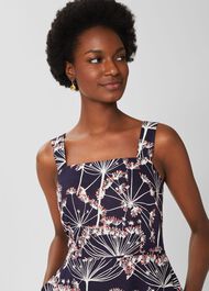 Lynley Linen Dress, Navy Multi, hi-res