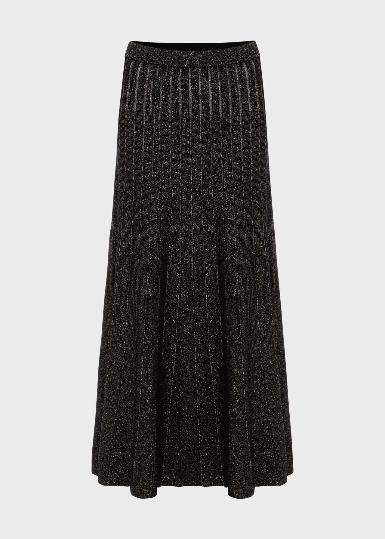 Ira Knitted Skirt, Black Gold, hi-res