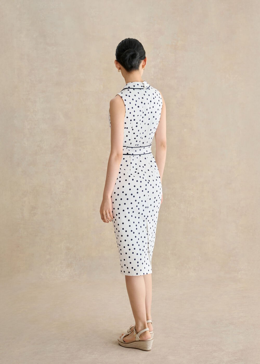 Nancy Spot Shift Dress, Ivory Midnight, hi-res