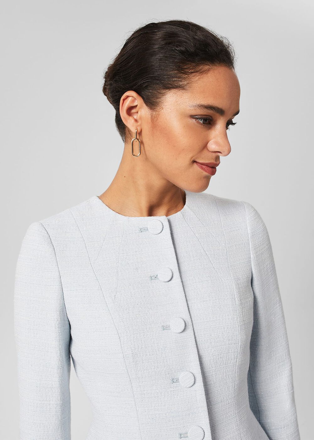 Petite Layla Sculpting Jacket, Pale Blue, hi-res