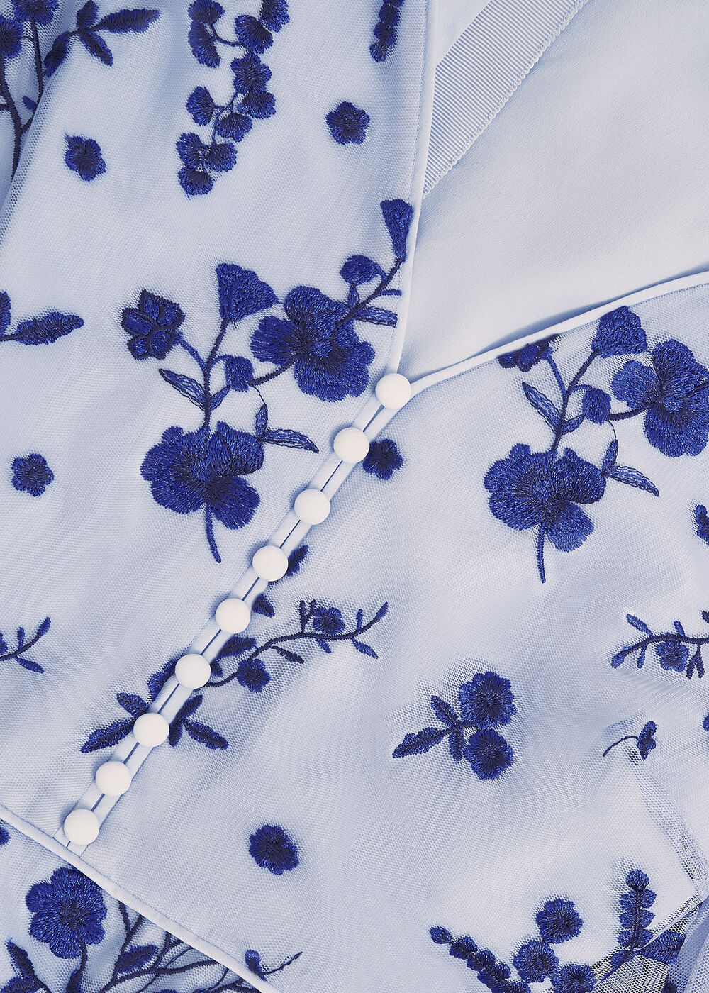 Petite Ella  Embroidered Dress, Midnight Blue, hi-res