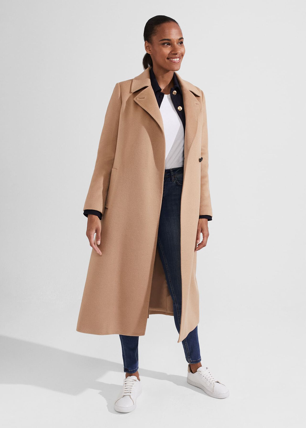 Livia Wool Coat, Camel, hi-res