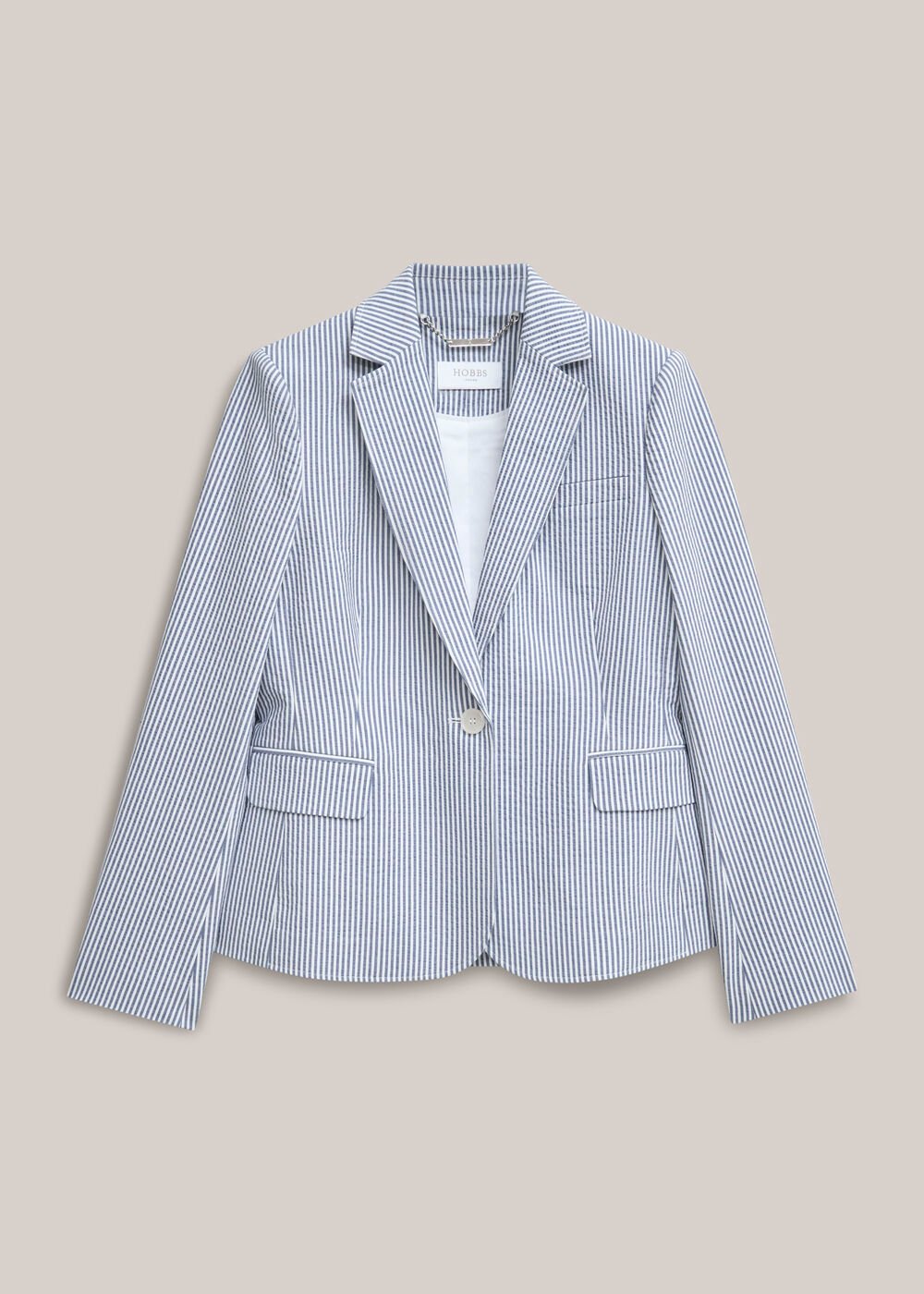 Blake Seersucker Jacket, Blue White, hi-res