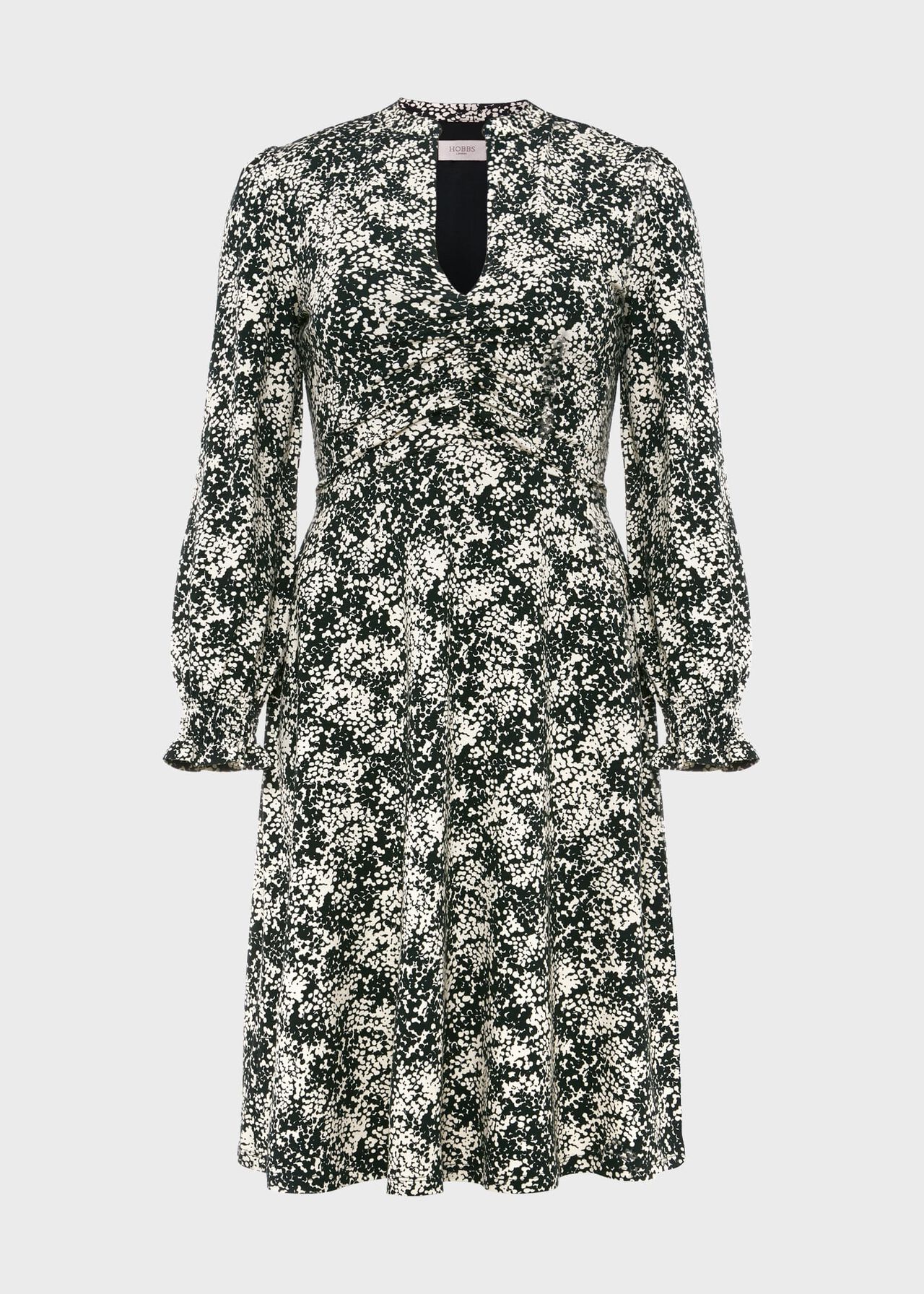 Clemence Dress, Green Cream, hi-res