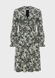Clemence Dress, Green Cream, hi-res