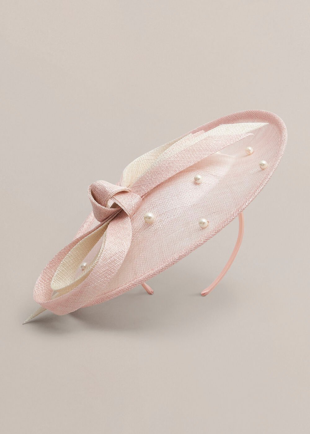 Abbie Fascinator, Pale Pink Ivory, hi-res