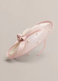 Abbie Fascinator, Pale Pink Ivory, hi-res