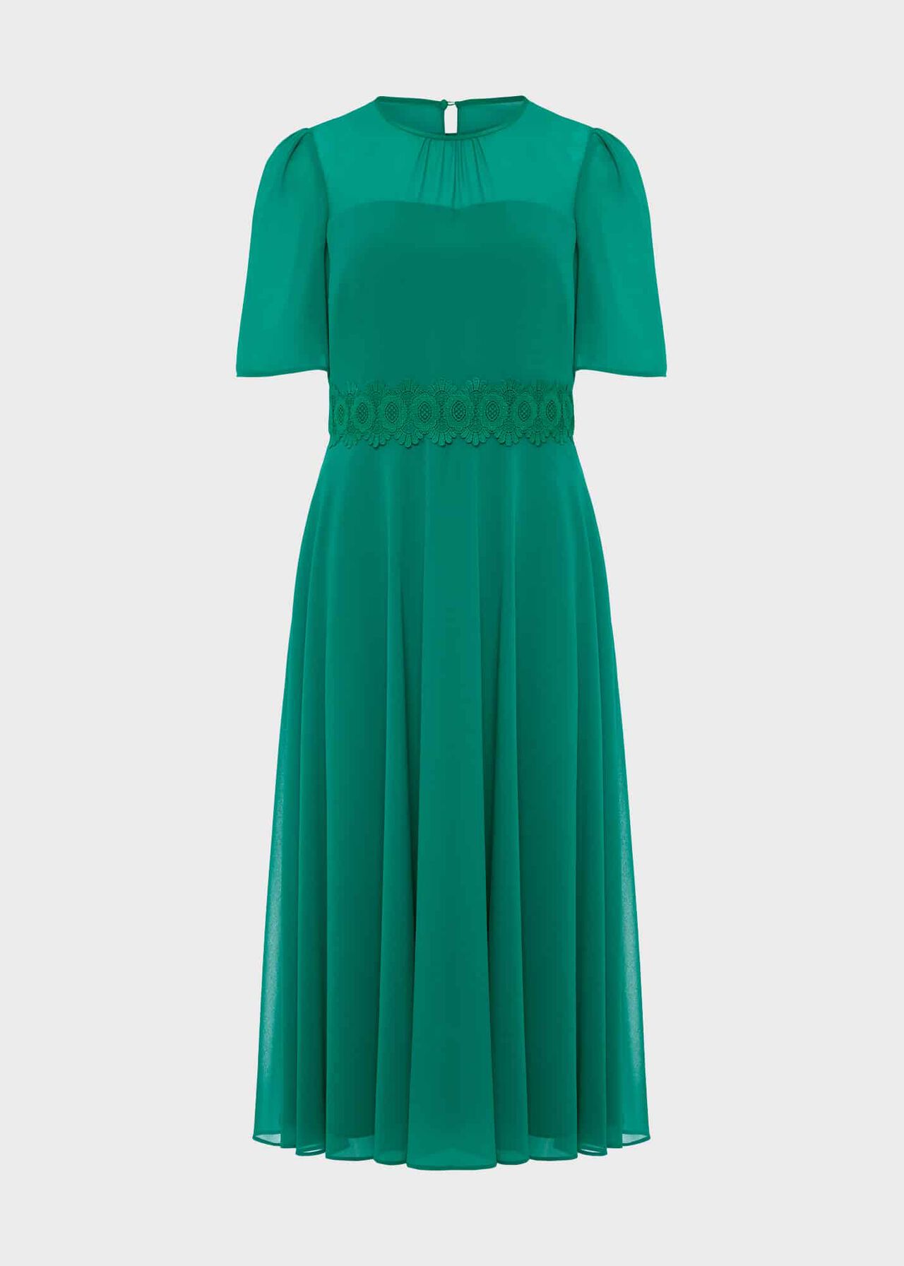 Cressida Fit And Flare Dress, Meadow Green, hi-res