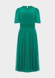 Cressida Fit And Flare Dress, Meadow Green, hi-res