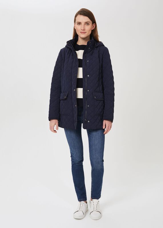 Audra Quilted Coat With Hood