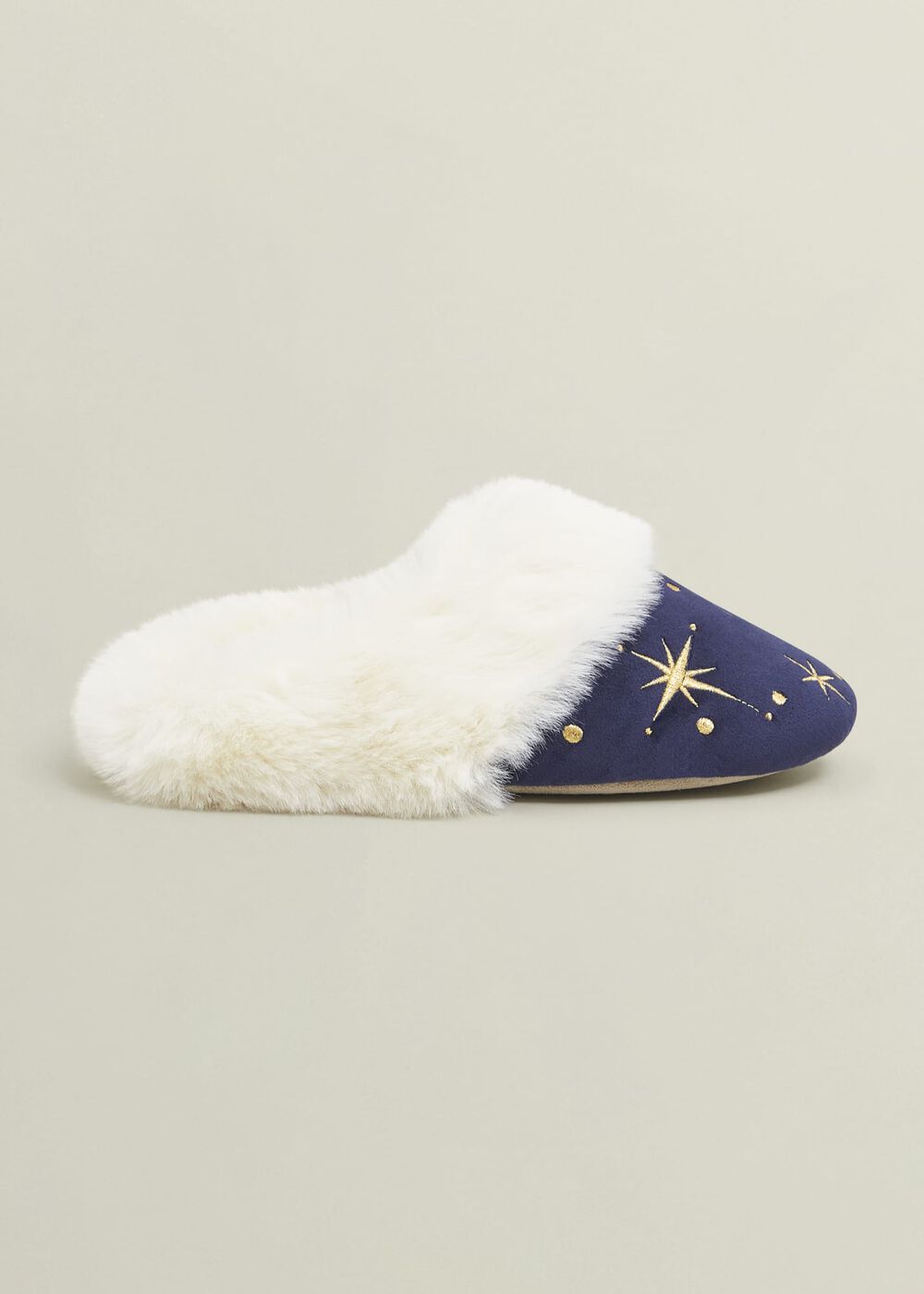 Dominica Embroiderd Slippers, Navy Multi, hi-res