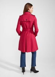 Petite Saskia Shower Resistant Trench Coat, Cerise Pink, hi-res