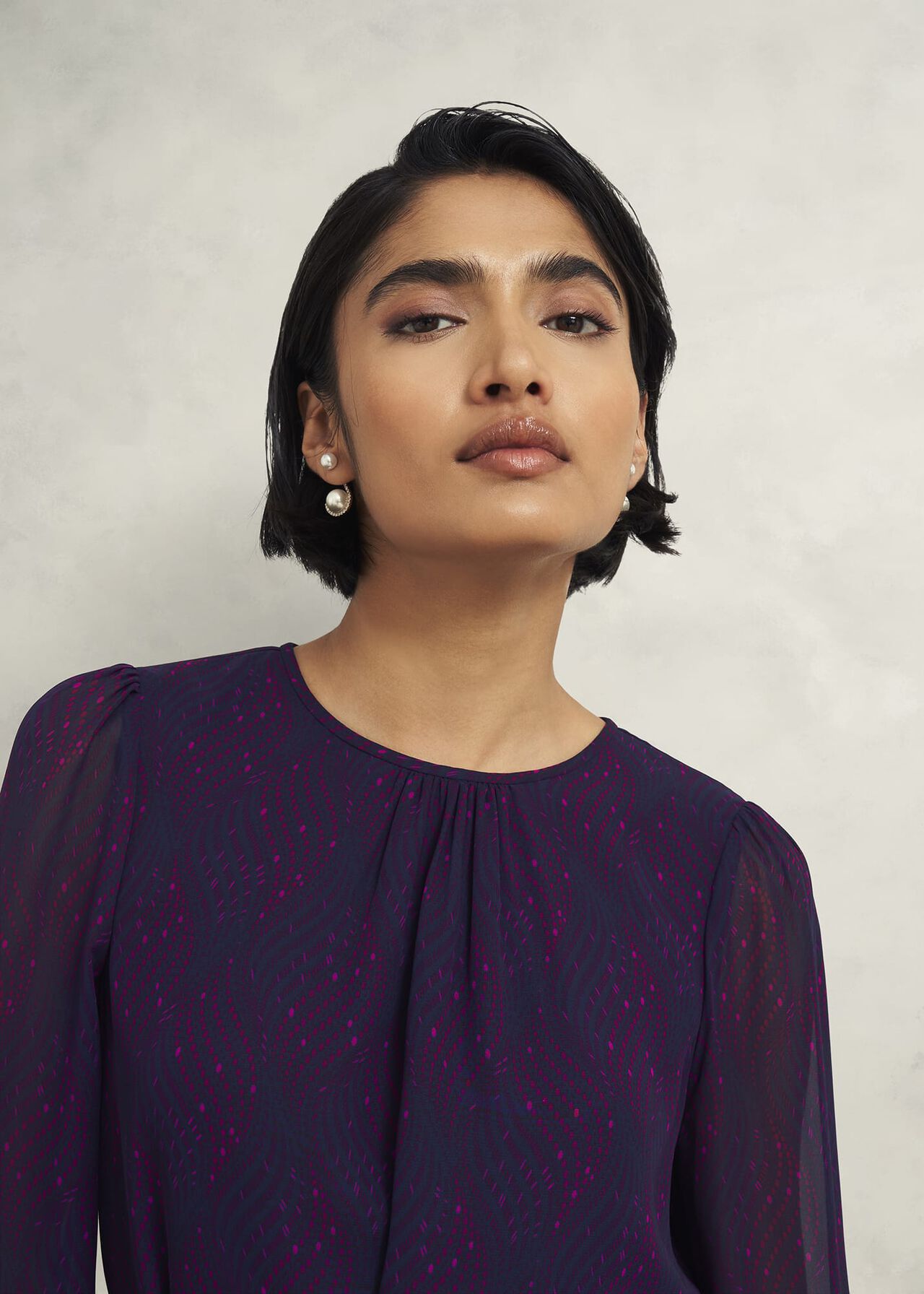 Frances Dress, Plum Multi, hi-res
