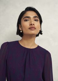 Frances Dress, Plum Multi, hi-res