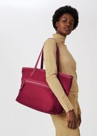 Norfolk Nylon Tote Bag, Berry Pink, hi-res