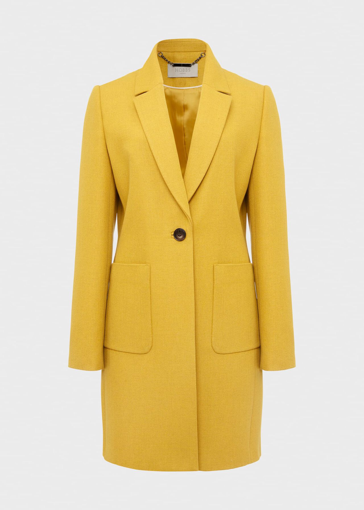 Corina Coat With Wool Oil Yellow