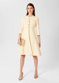 Henrietta Shift Dress, Pale Yellow, hi-res