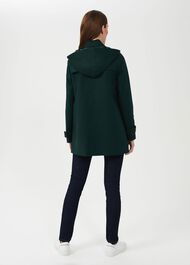 Hooded Chrissie Trench Coat, Fern Green, hi-res