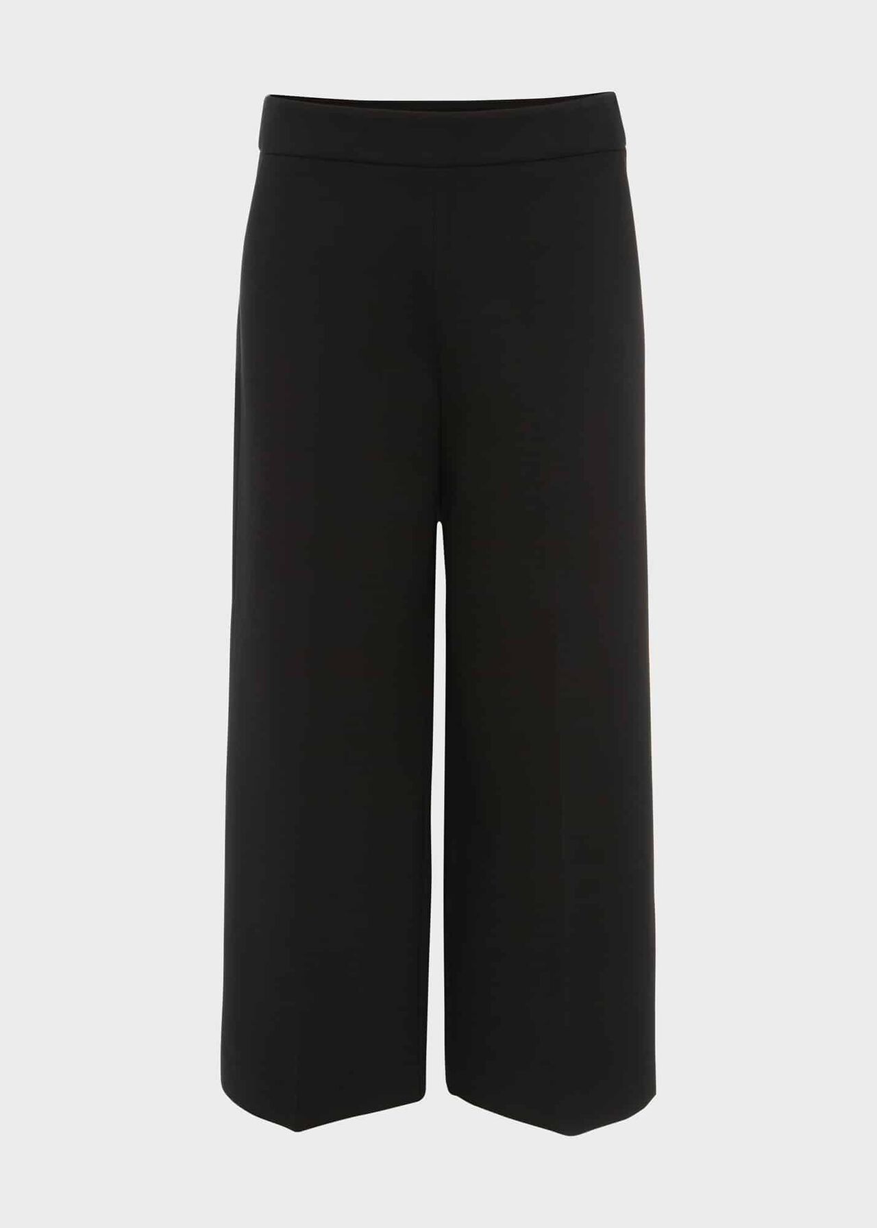 Zadie Jersey Cropped Trousers, Black, hi-res