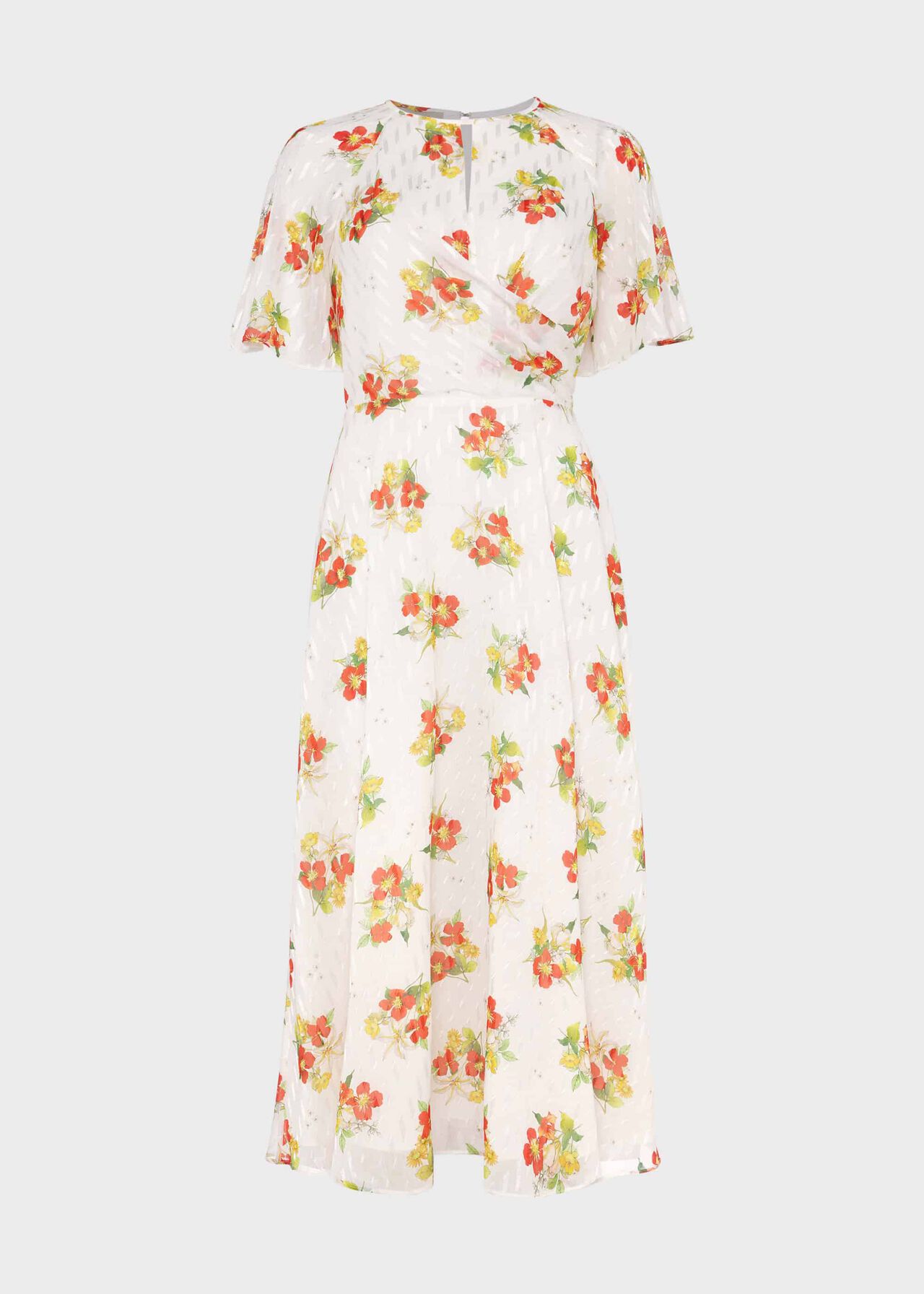 Savannah Floral Jacquard Dress, Ivory Multi, hi-res