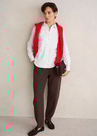 Viola Stripe Shirt, White Blue, hi-res