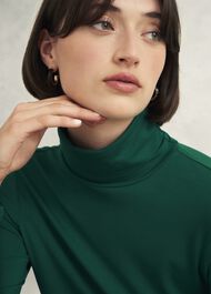 Mischa Roll Neck Top, Agate Green, hi-res