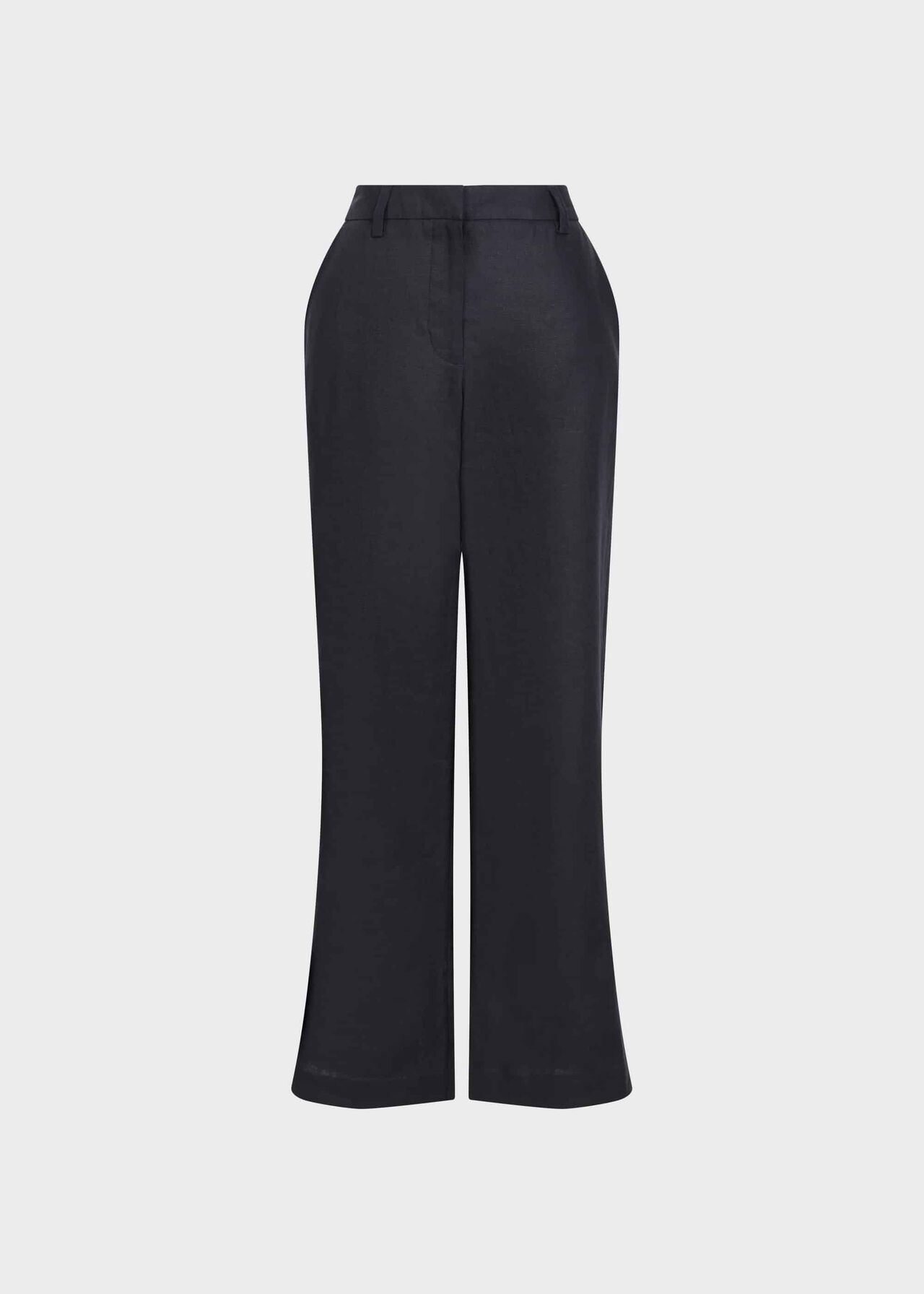 Nicole Linen Wide Leg trousers, Navy, hi-res