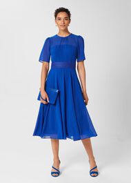 Cressida Fit And Flare Dress, Lapis Blue, hi-res