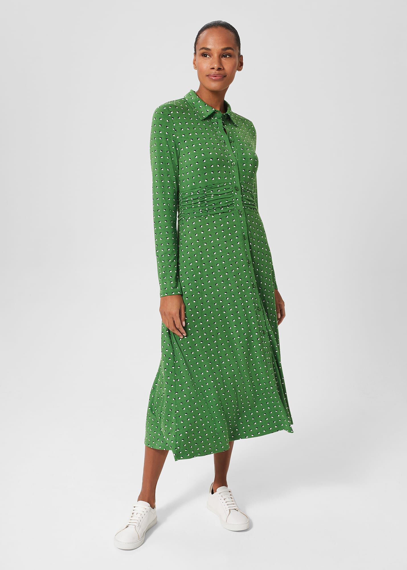 Hobbs green dress sales sale
