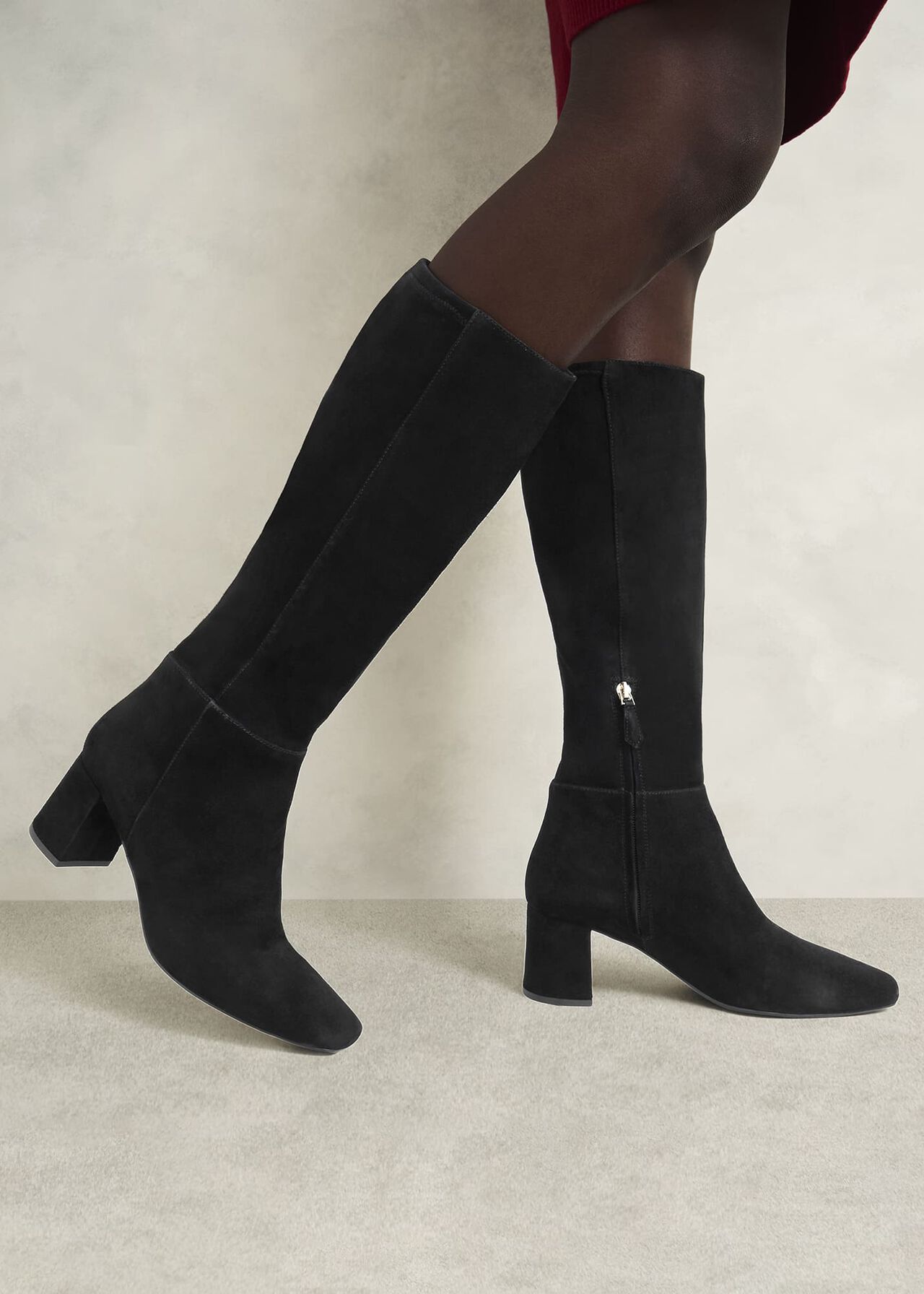 Betsy Knee Boots, Black, hi-res