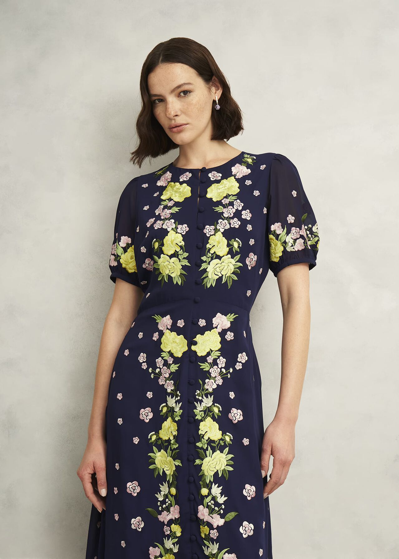Petite Elva Embroiderd Dress, Midnight Multi, hi-res
