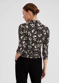 Aimee Printed Top, Black Multi, hi-res