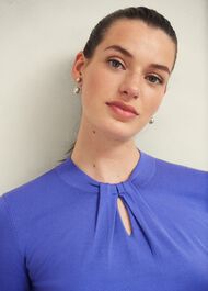Effie Knitted Jumper, Regatta Blue, hi-res